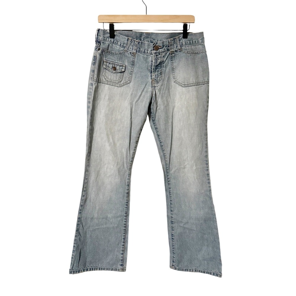 Abercrombie & Fitch Vintage Y2K Bootcut Jeans Women 8 Light Blue Low Rise Denim